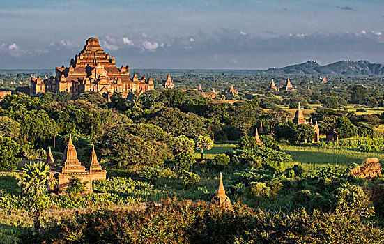 缅甸,曼德勒,区域,蒲甘,遗迹,风景,寺庙,庙宇,背景