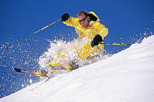 滑雪者,惠斯勒山,不列颠哥伦比亚省,加拿大