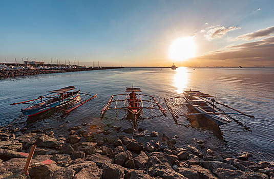 菲律宾马尼拉湾日落