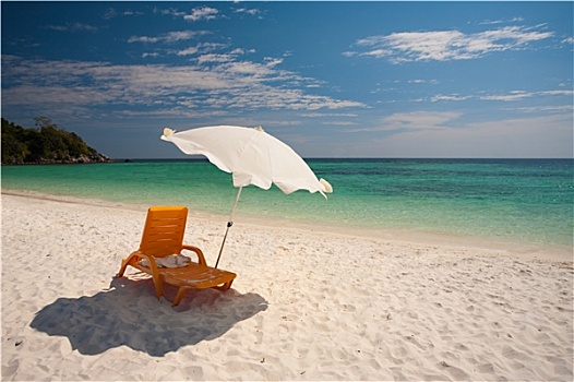 沙滩椅,白沙,苏梅岛