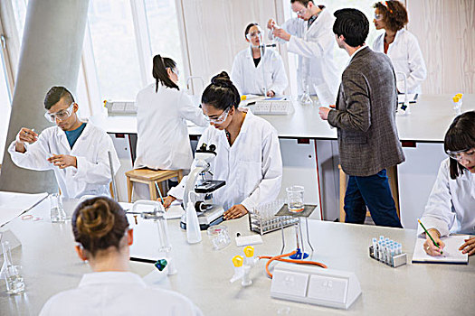 大学生,指挥,科学实验,科学,实验室,教室