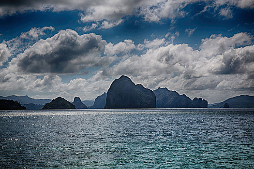 菲律宾,岛屿,太平洋,海洋,云,风景,船