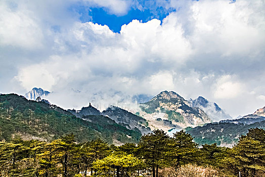 安徽省黄山市黄山风景区天海大峡谷自然景观