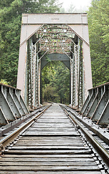 老,列车,架柱桥