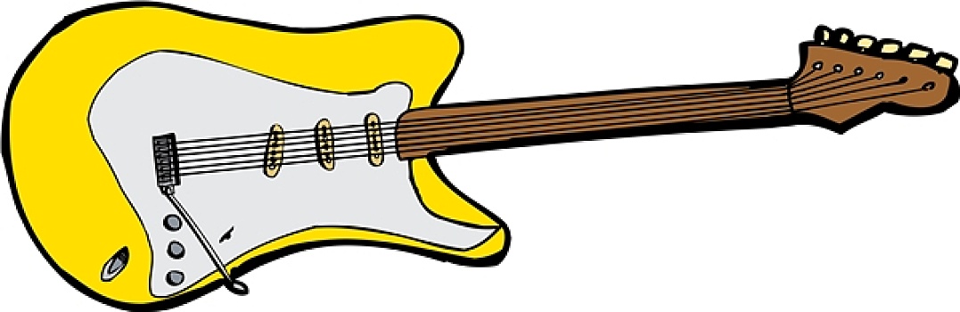 黄色,电吉他