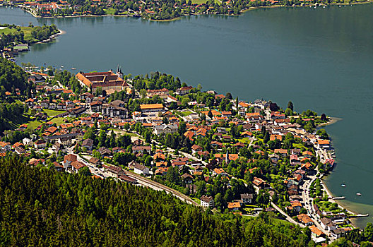 泰根湖,乡村,巴伐利亚