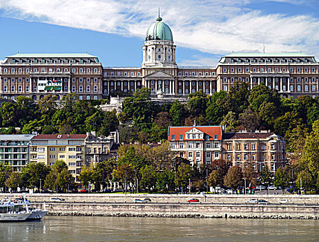 景色,多瑙河,皇宫,城堡区,布达佩斯
