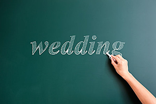婚礼,书写,黑板