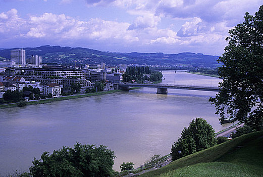 奥地利,林茨,多瑙河,城堡