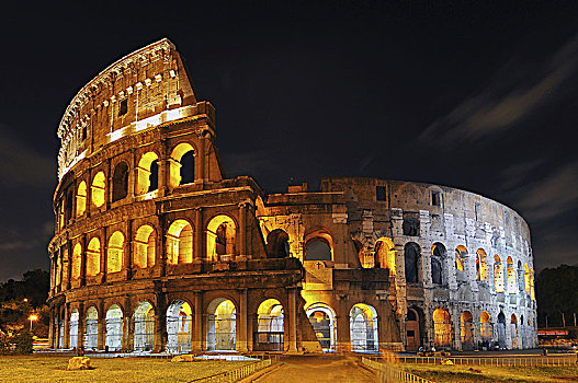 罗马角斗场,夜晚,罗马,意大利