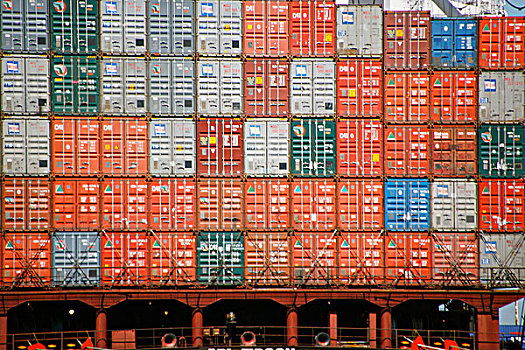 货物集装箱,商业码头,奥克兰,加利福尼亚,美国
