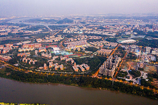 航拍广州大学城