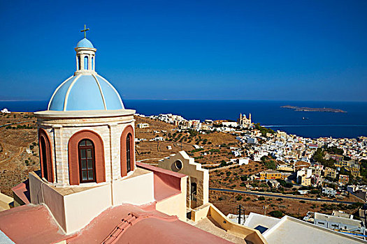 教堂,布道,锡罗斯岛,希腊,欧洲