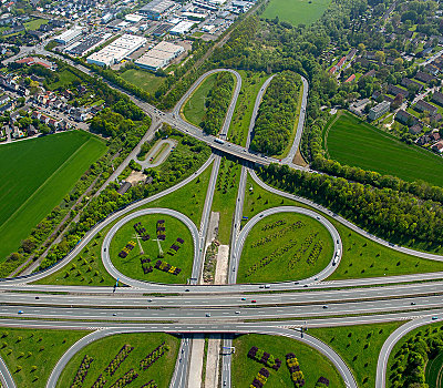 交叉,高速公路,鲁尔区,北莱茵威斯特伐利亚,德国,欧洲
