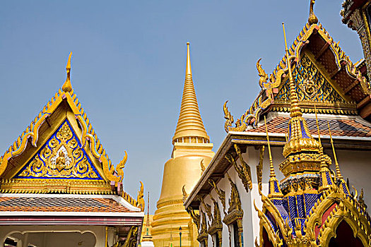 佛塔,屋顶,顶峰,大皇宫,曼谷,泰国