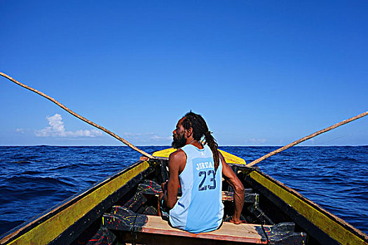 渔民,木船,安东尼奥港,牙买加