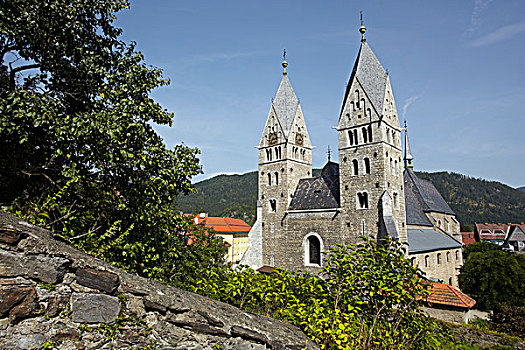 教区教堂,中世纪,城镇,卡林西亚,奥地利,欧洲