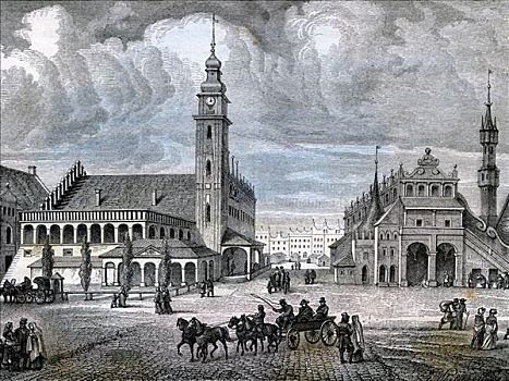 克拉科,波兰,19世纪