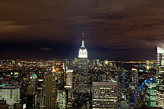 帝国大厦,风景,下曼哈顿,纽约,美国