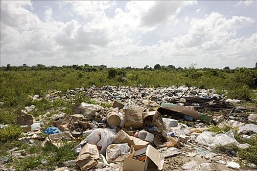 废物堆,多米尼加共和国,加勒比海