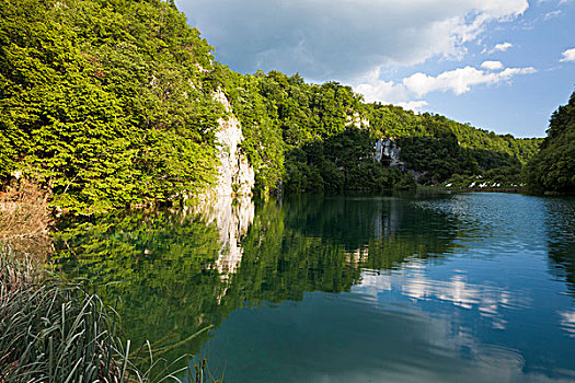 湖,国家公园,克罗地亚,联合国教科文组织,拜访,挨着,一个,旅游,欧洲,南