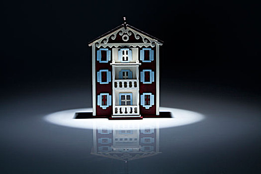聚光灯,模型,房子