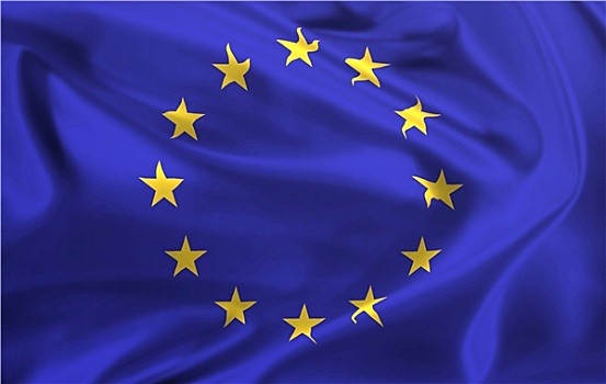 欧盟盟旗,摆动,风
