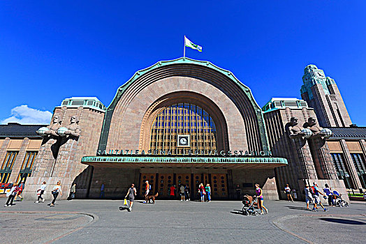 欧洲,芬兰,赫尔辛基,火车站