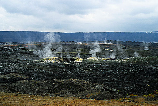 美国,夏威夷,夏威夷火山国家公园,火山口