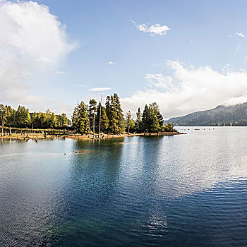 风景,湖,温哥华岛,不列颠哥伦比亚省,加拿大