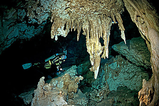 洞穴,岩洞,自然,尤卡坦半岛,墨西哥,加勒比