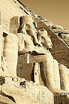 埃及,阿布辛贝尔神庙,拉美西斯二世,岸边,纳赛尔湖,世界遗产