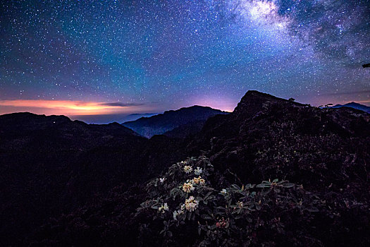 华尖山银河星空