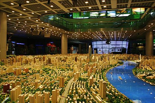中国,上海,模型,城市规划,中心