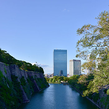 日本大阪城公园风光