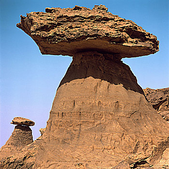 石头,蘑菇,恩内迪,山丘,撒哈拉沙漠,乍得,非洲