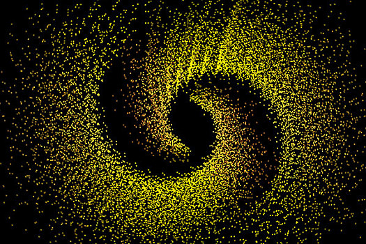 粒子组成炫彩发光螺旋状抽象背景