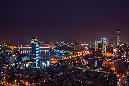 广西,柳州市,城市夜景风光