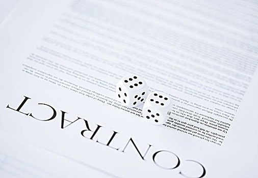 合同,纸,赌博,骰子