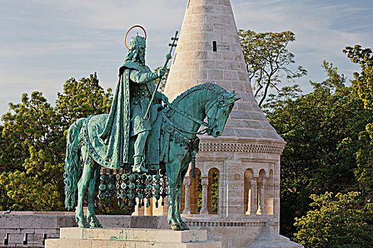棱堡,雕塑,圣史蒂芬,布达佩斯,匈牙利