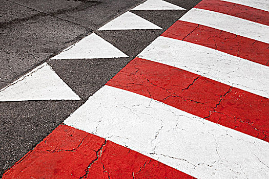人行横道,路标,红色,白色,线条,三角形