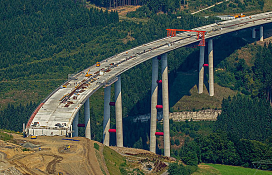 公路,建筑,桥,藻厄兰,北莱茵威斯特伐利亚,德国,欧洲