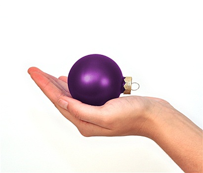 紫色,圣诞球
