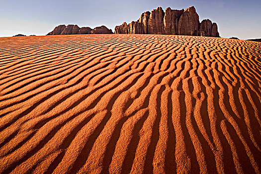 红色,沙丘,石头,瓦地伦,沙漠,约旦,中东,亚洲