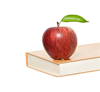 苹果,书本,隔绝,白色背景,背景