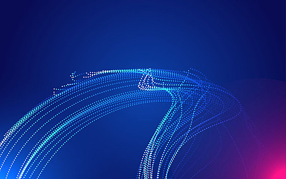 科技粒子線條背景未來創新科學抽象矢量海報