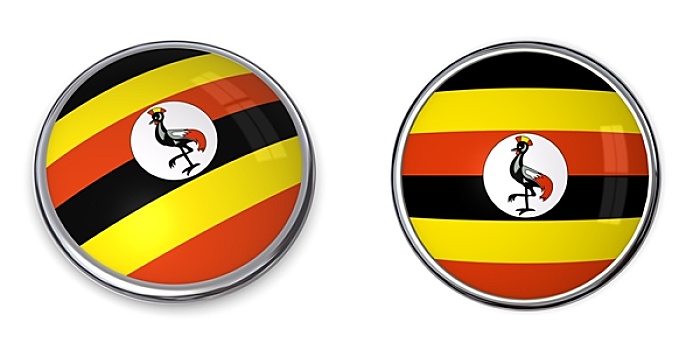 旗帜,扣,乌干达