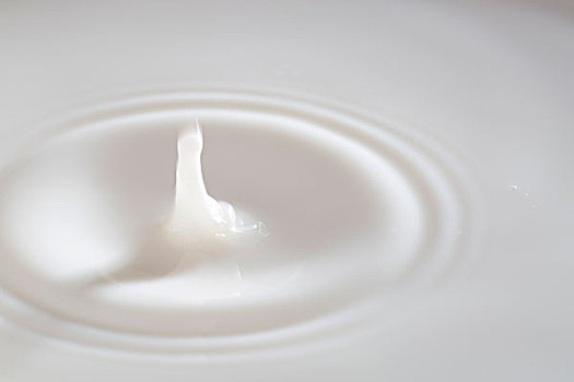 牛奶的高速摄影,落入的瞬间