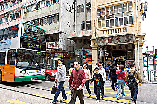 人,历史建筑,背景,城镇,香港