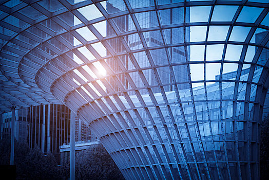 现代钢结构建筑玻璃
